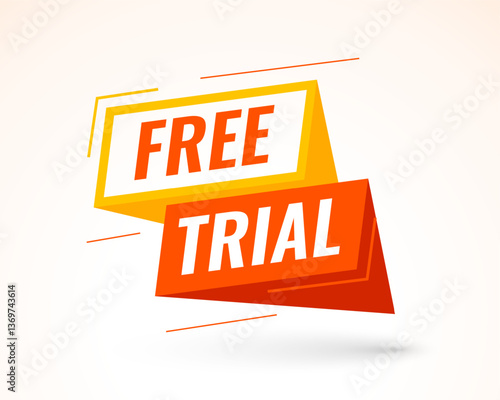 modern style free trial promo background design
