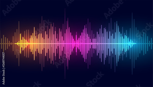 dynamic audio tune equalizer background for music composition