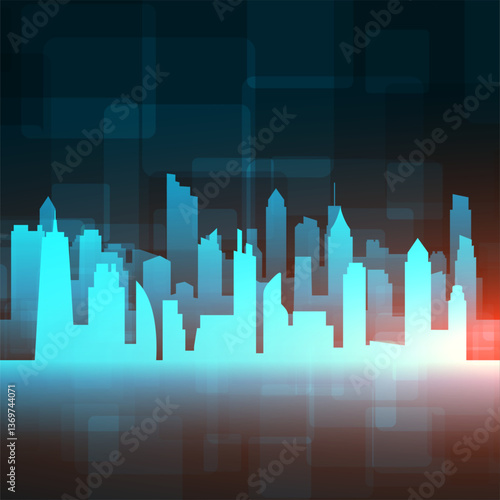 futuristic skyscraper building background for real estate