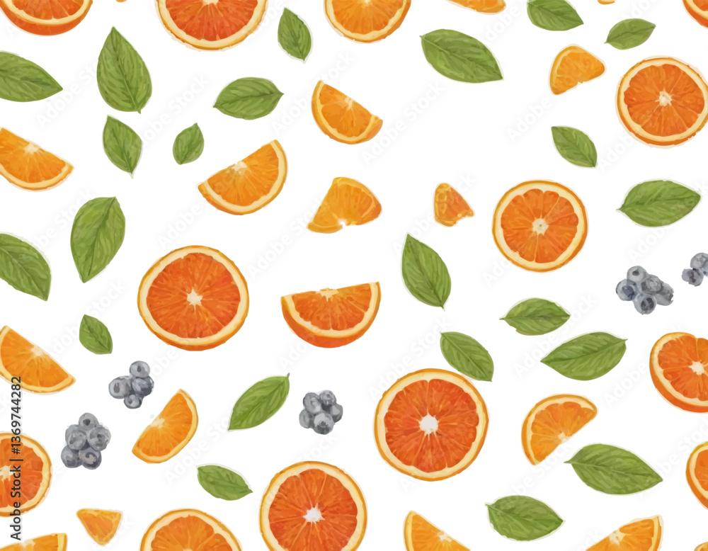 Tropical Citrus Harmony Isolated Seamless Pattern – Zesty Oranges in a Modern and Minimalist Style Tropical Citrus Harmony Isolated Seamless Pattern – Zesty Oranges in a Modern and Minimalist Style