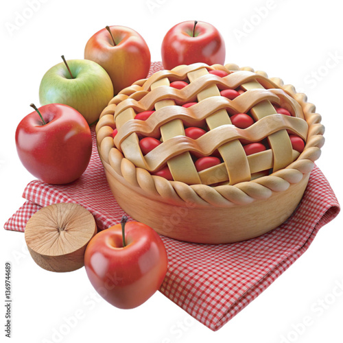 A beautifully baked golden-brown apple pie for national apple pie day