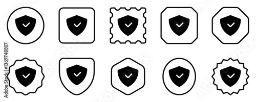 Editable shield, insurance vector icon. Part of a big icon set family. Perfect for web and app interfaces, presentations, infographics, etc