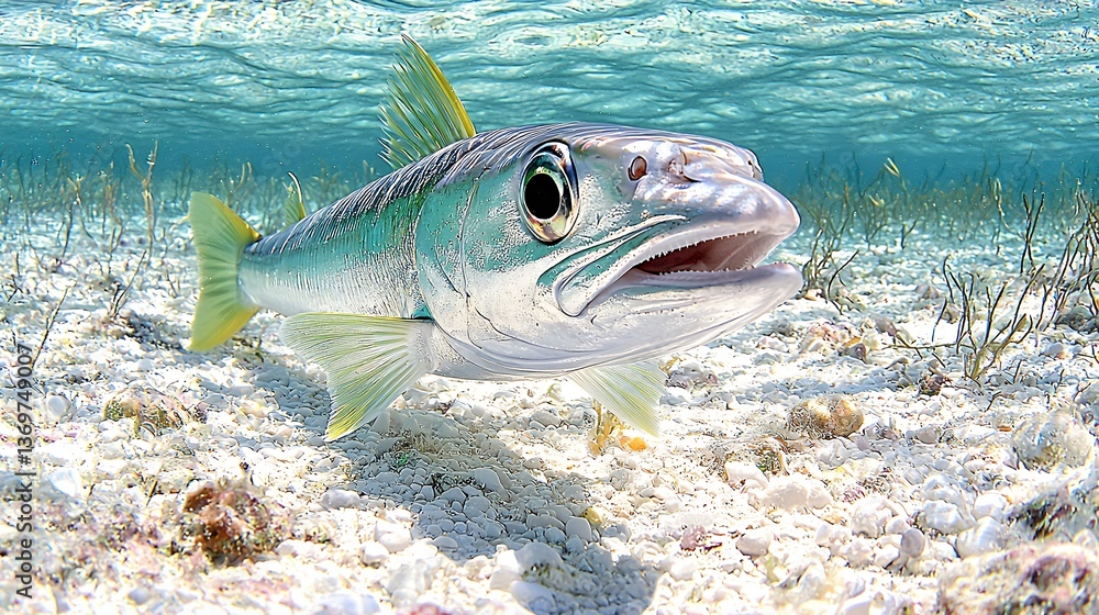 Speckled Fish in Shallow Underwater Habitat Speckled Fish in Shallow Underwater Habitat