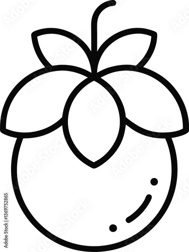 dangle berry fruit outline icon on white background.