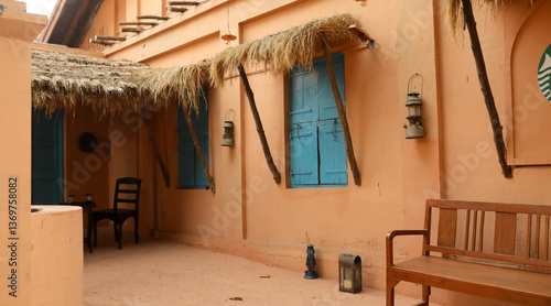 Fototapeta Naklejka Na Ścianę i Meble -  traditional houses in the village of crete greece