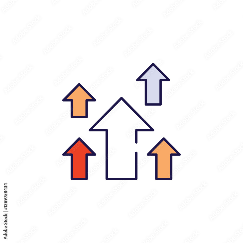 Trading Bullish icon design with white background stock illustration Trading Bullish icon design with white background stock illustration