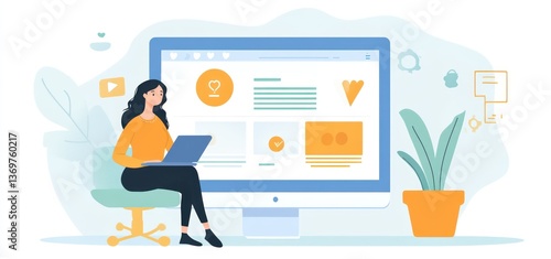 illustration of social media as e-commerce