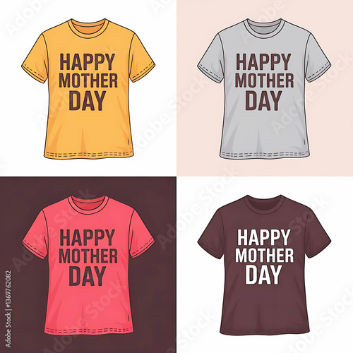 Mother's day special mom's loves rock's t-shirt design template.