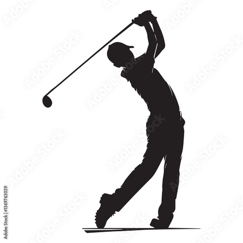 golf player silhouette