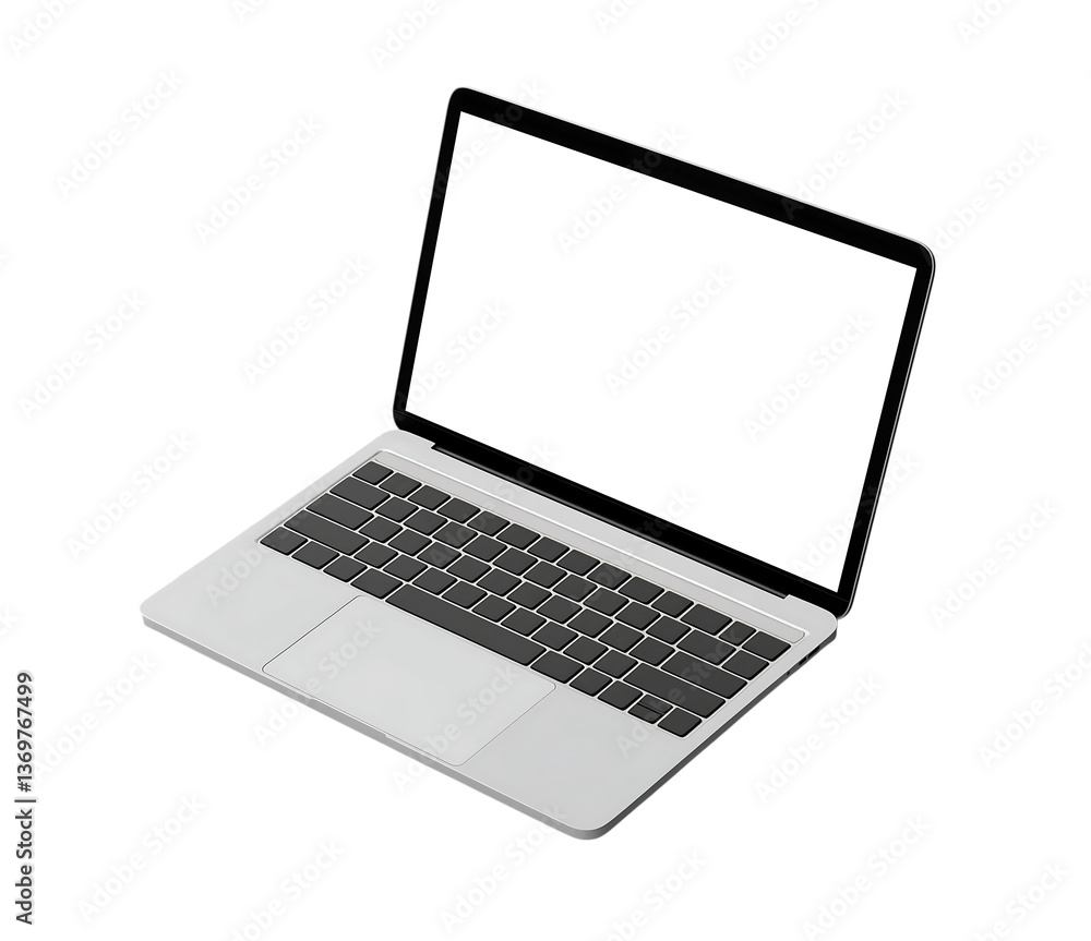 Sleek Laptop Mockup for Digital Design Isolated on Transparent Background Sleek Laptop Mockup for Digital Design Isolated on Transparent Background