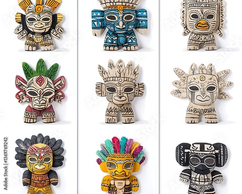 Mayan Deity Figurines Collection.