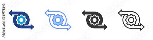 Change Management icon set multiple style collection