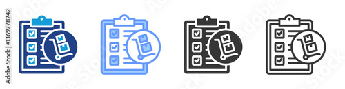 Project Procurement icon set multiple style collection