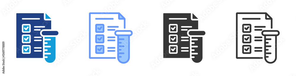 Design Of Experiments icon set multiple style collection Design Of Experiments icon set multiple style collection
