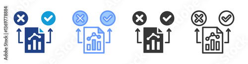 Data Driven Decision Making icon set multiple style collection