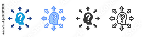 External Factor icon set multiple style collection