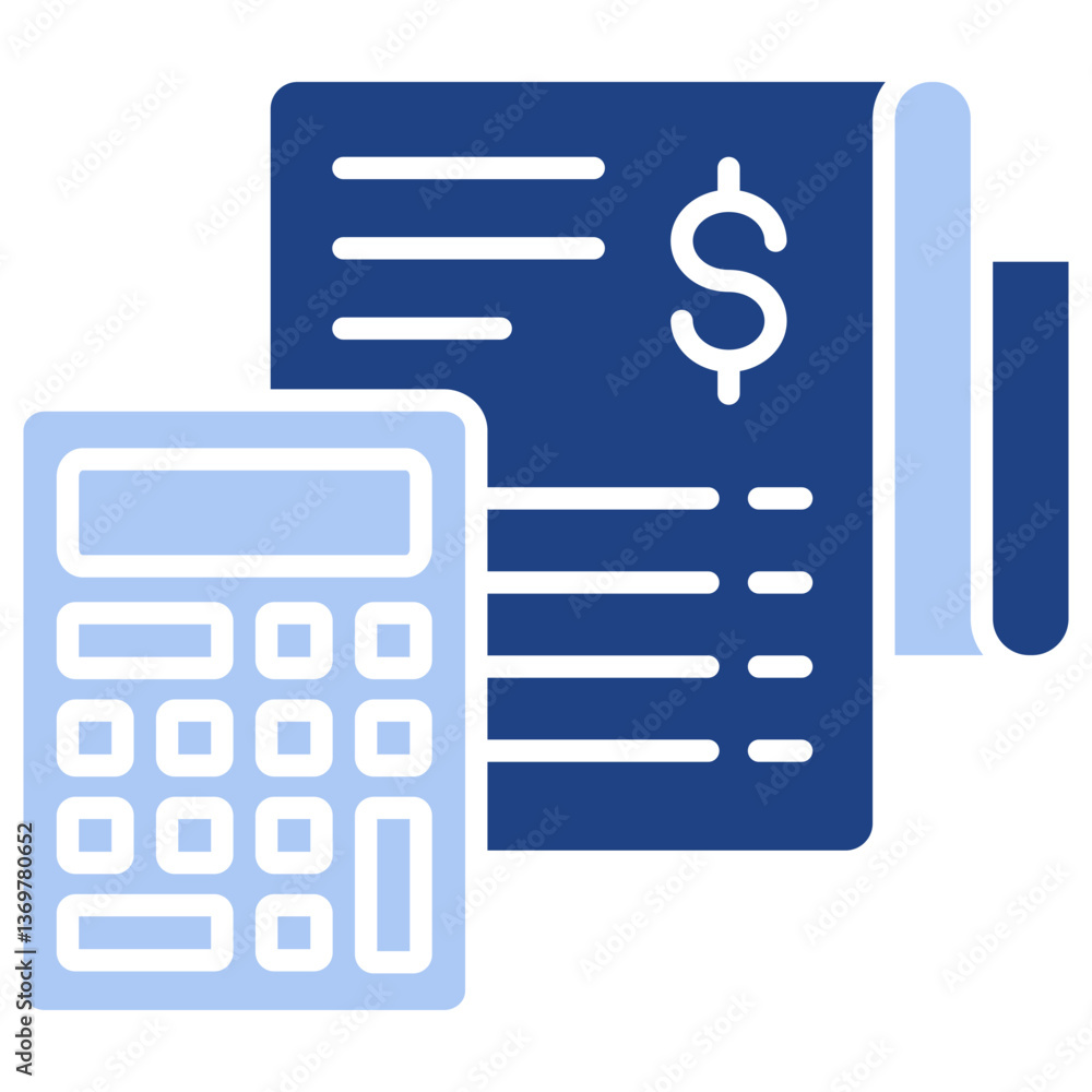 Budget Flat Blue Icon Budget Flat Blue Icon