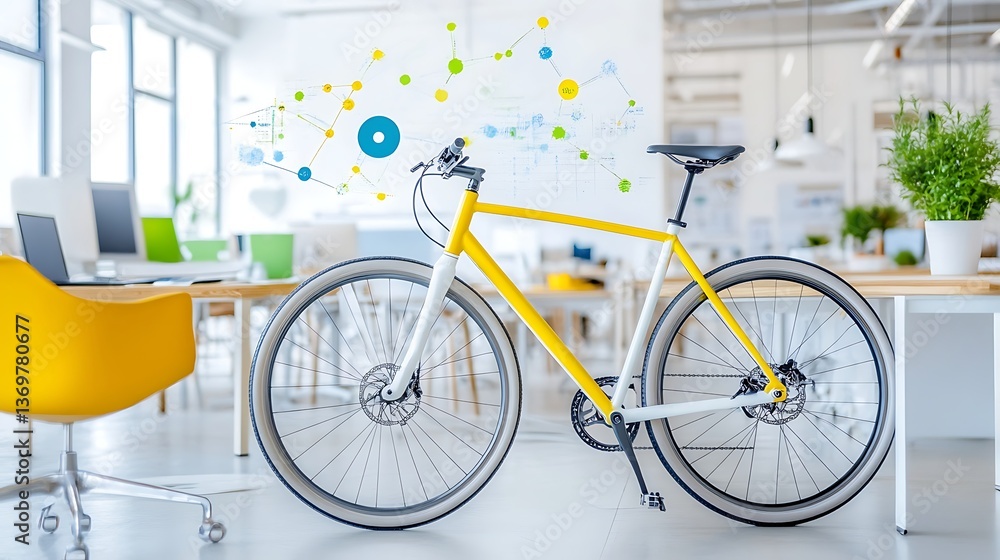 Modern Eco-Friendly Transportation Options in Bright Office Environment for Sustainable Living Modern Eco-Friendly Transportation Options in Bright Office Environment for Sustainable Living