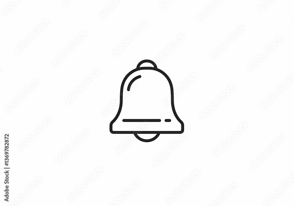 Simple Bell Icon Notification Symbol Simple Bell Icon Notification Symbol