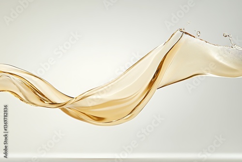 Golden Liquid Splash, Exquisite Flowing Texture