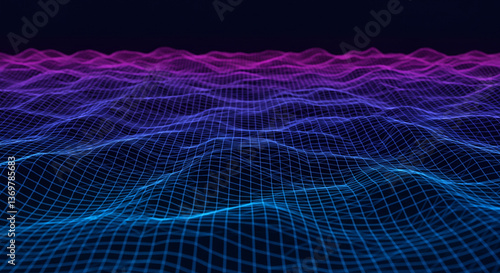 abstract blue wave background