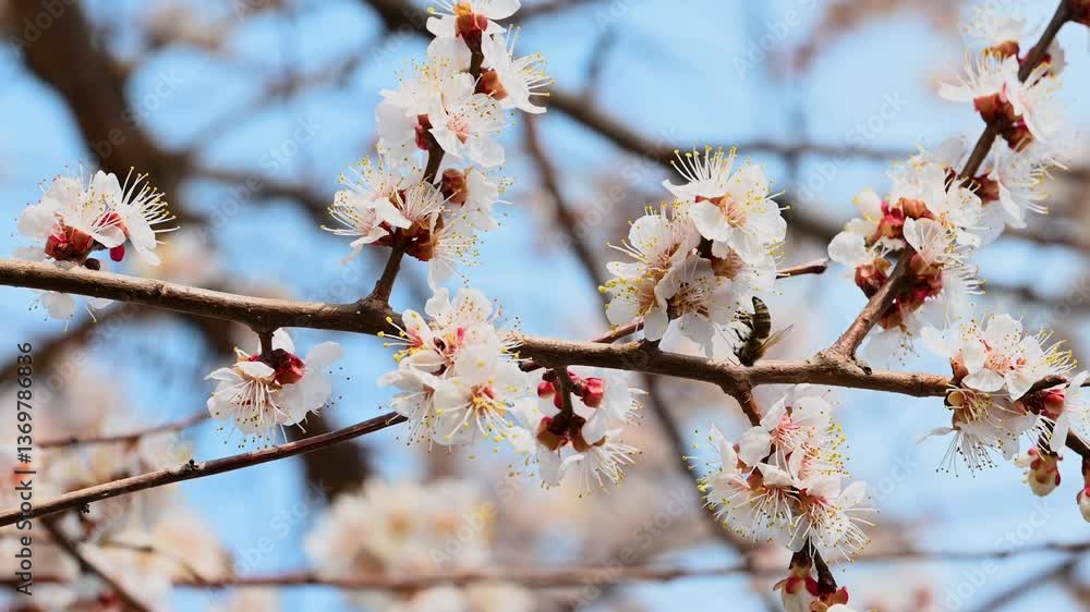 apricot branch with flowers apricot branch with flowers
