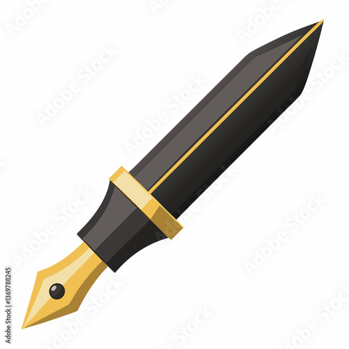 elegant fountain pen with gold nib 