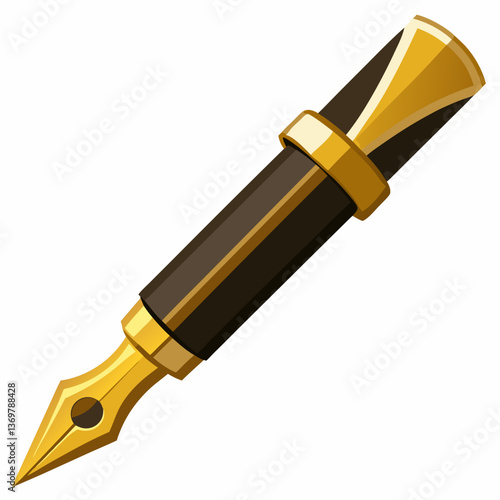 elegant fountain pen with gold nib 