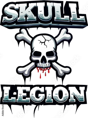 logo con teschio e ossa incrociate 0