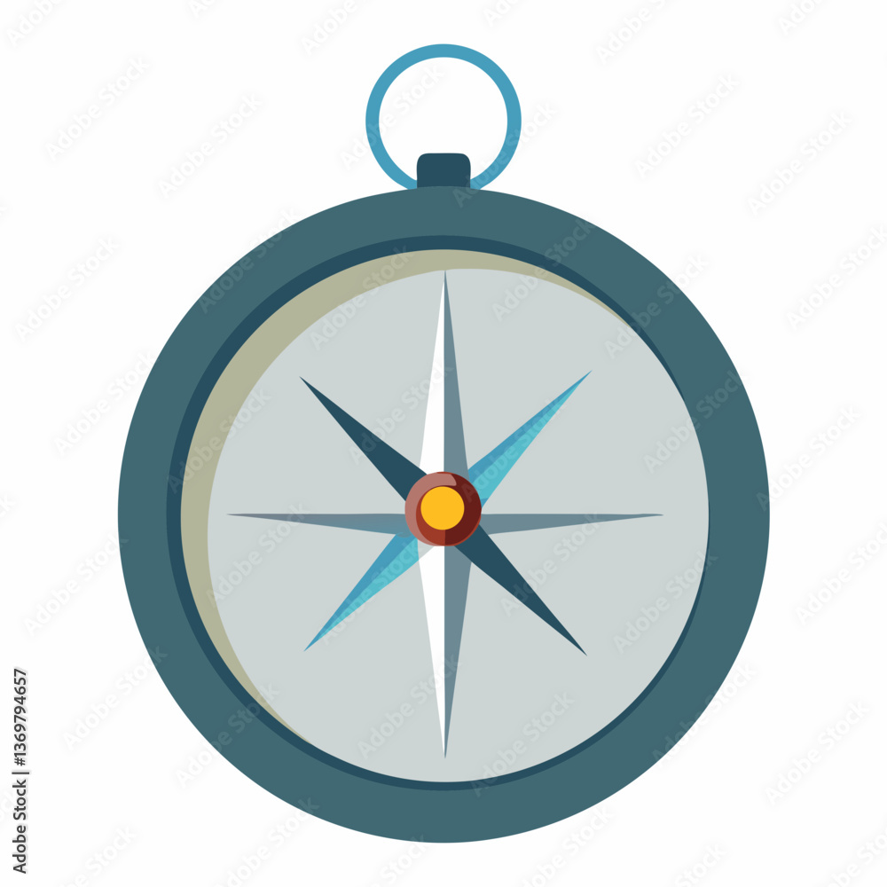 classic compass with a metallic casing classic compass with a metallic casing