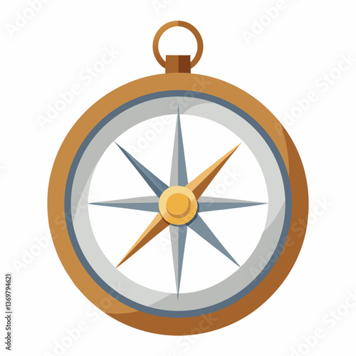 classic compass with a metallic casing 