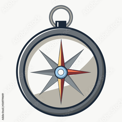 classic compass with a metallic casing 