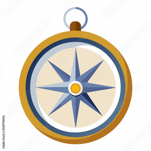 classic compass with a metallic casing 