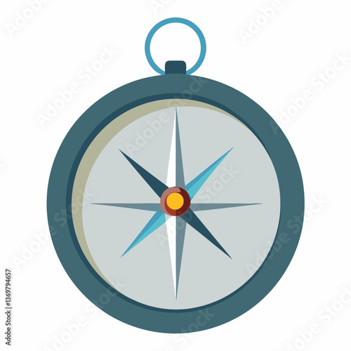classic compass with a metallic casing 