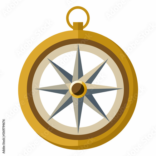 classic compass with a metallic casing 