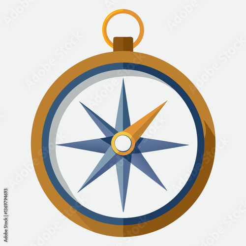 classic compass with a metallic casing 