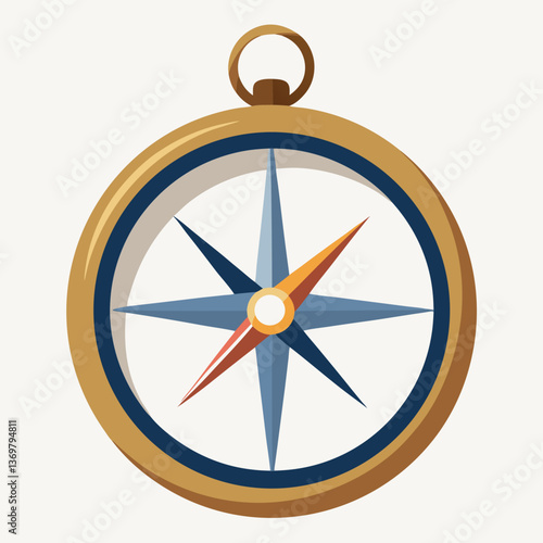 classic compass with a metallic casing 