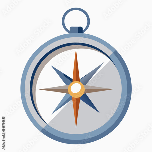 classic compass with a metallic casing 