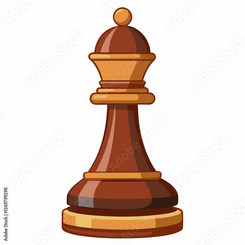 detailed chess piece with polished surface