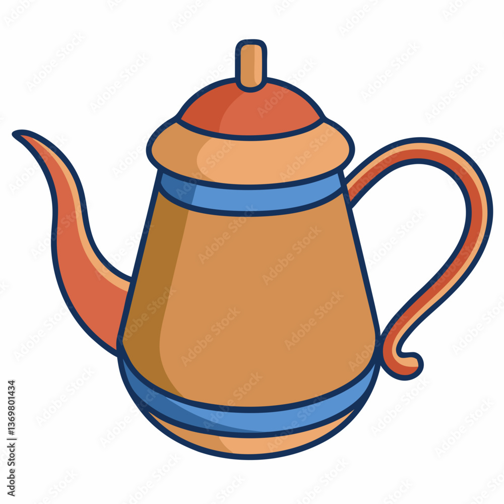 traditional teapot with curved spout traditional teapot with curved spout