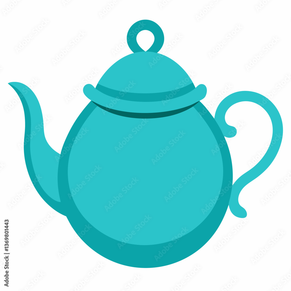 traditional teapot with curved spout traditional teapot with curved spout