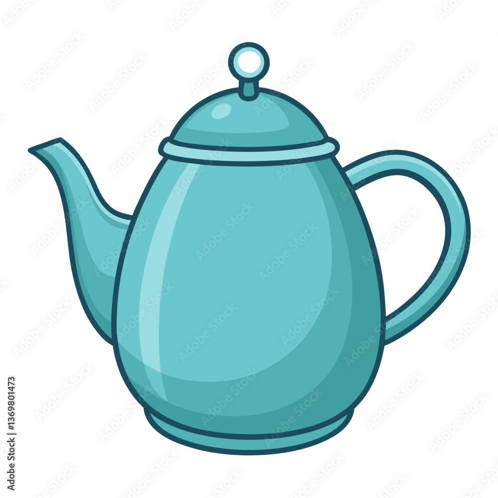 Fototapeta premium traditional teapot with curved spout