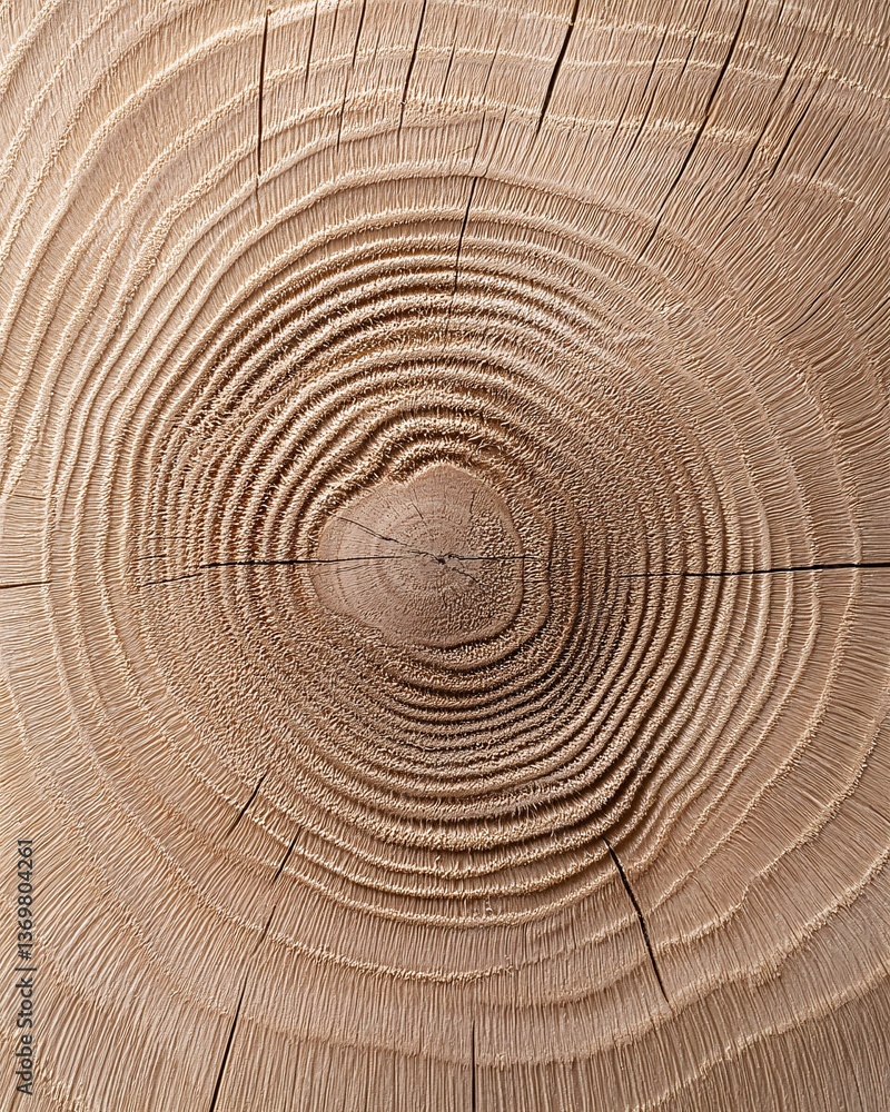 Fototapeta premium A highly detailed macro shot of raw, unpolished wood grain, organic depth, natural tonal shifts, intricate surface details, soft ambient lighting, realistic high-resolution texture