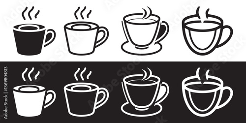 Wallpaper Mural coffee cup icons Torontodigital.ca