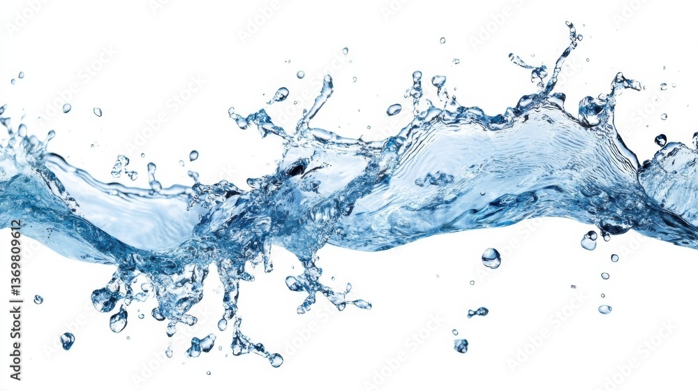 Blue ink swirling in abstract fluid motion on white background. Blue ink swirling in abstract fluid motion on white background.