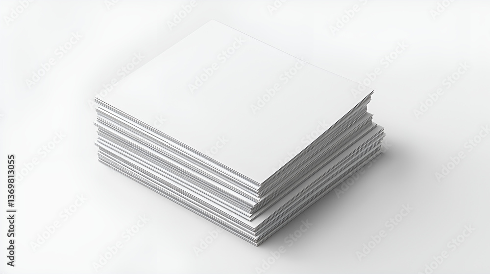 Photorealistic Blank Business Card Mockup with Soft Shadows Photorealistic Blank Business Card Mockup with Soft Shadows