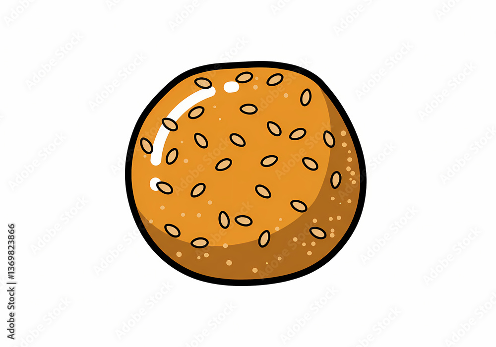 Pixel Art Sesame Seed Bun Pixel Art Sesame Seed Bun