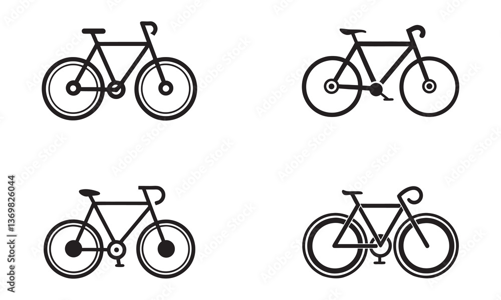 bicycle icon set bicycle icon set