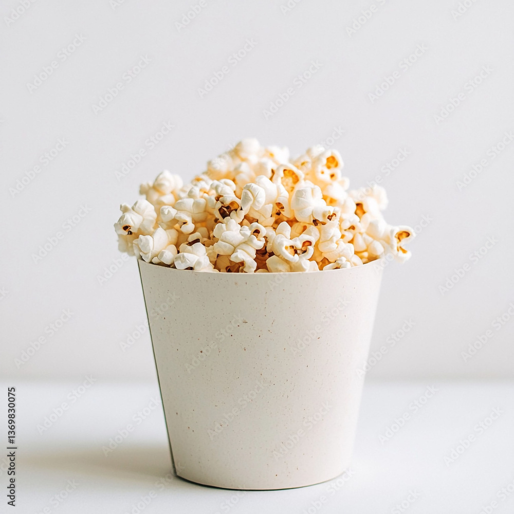 bucket of popcorn Box of Popcorn on Pink Background – Movie Snack Flat Lay with Copy Space bucket of popcorn Box of Popcorn on Pink Background – Movie Snack Flat Lay with Copy Space