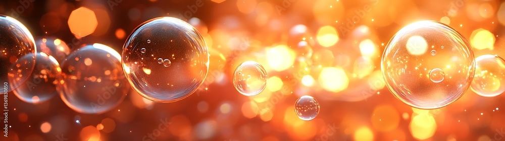 Bubbles in warm light Bubbles in warm light